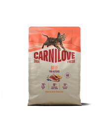 CARNILOVE True Fresh Cat Beef Kittens 2 kg wołowina, dla kociąt wszystkich ras