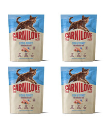 CARNILOVE True Fresh Cat Fish and Turkey Sterilised 4x400 g ryba i indyk, dla kotów po sterylizacji