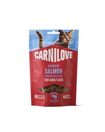 CARNILOVE Crunchy Snack Cat Salmon 50 g z łososiem i kocimiętką, chrupiący przysmak dla kotów