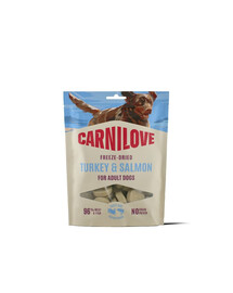 CARNILOVE Dog Freeze Dried Turkey and Salmon 60g liofilizowane przysmaki z indykiem i łososiem dla psów