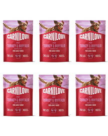CARNILOVE Dog Pouch Turkey and Buffalo 6x300g karma mokra indyk i bawół dla dorosłych psów