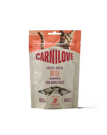 CARNILOVE Freeze-Dried Snack Cat Beef 40 g z wołowiną i kocimiętką, liofilizowane przysmaki dla kotów