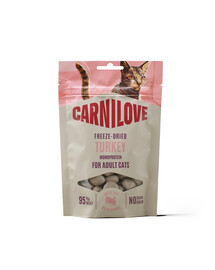 CARNILOVE Freeze-Dried Snack Cat Turkey 40 g z indykiem, liofilizowane przysmaki dla kotów