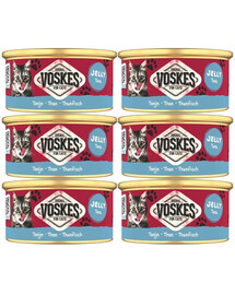 VOSKES Jelly Tuna 6x85 g 100% tuńczyk w galaretce, karma uzupełniająca dla kota