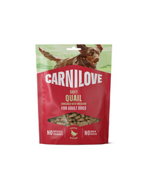 CARNILOVE Dog Soft Snack Quail 200g miękkie przysmaki z przepiórką dla dorosłych psów