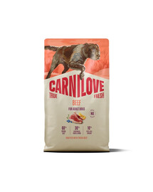CARNILOVE True Fresh Dog Beef Adult 4 kg sucha karma ze świeżą wołowiną dla dorosłych psów