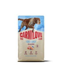 CARNILOVE True Fresh Dog Fish and Turkey Adult 4 kg sucha karma świeża ryba i indyk dla dorosłych psów