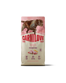 CARNILOVE True Fresh Dog Turkey Adult 12 kg sucha karma ze świeżym indykiem dla dorosłych psów