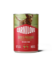 CARNILOVE Dog Can Duck and Pheasant 400g pasztet z kaczką i bażantem dla dorosłych psów