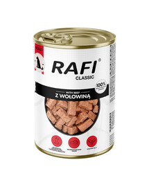 RAFI Classic Wołowina w sosie 1240 g mokra karma dla psów wszystkich ras