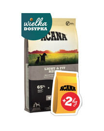 ACANA Light & Fit Dog 11.4 kg + ACANA Adult Small Breed Dog 2 kg GRATIS! sucha karma dla psa