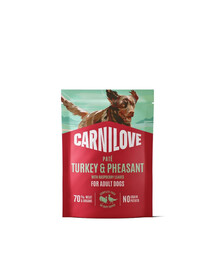 CARNILOVE Dog Pouch Turkey and Pheasant 300g karma mokra indyk i bażant dla dorosłych psów
