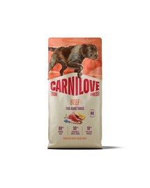 CARNILOVE True Fresh Dog Beef Adult 12 kg sucha karma ze świeżą wołowiną dla dorosłych psów
