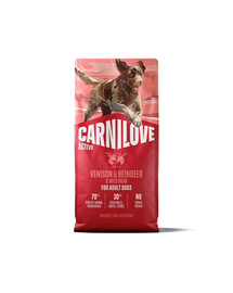 CARNILOVE Active Dog Venision and Reindeer Adult 12 kg dziczyzna, renifer i dzik, dla dorosłych psów