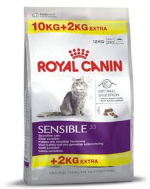 ROYAL CANIN Sensible 33 10 kg + 2 kg tasuta