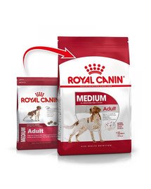 Royal Canin Medium Adult 15 kg Täistoit täiskasvanud keskmist tõugu koertele (11-25 kg) vanuses 12 kuud kuni 7 aastat.