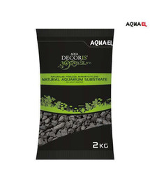 AQUAEL natūralus bazalto gruntas akvariumui 2-4 mm 2 kg