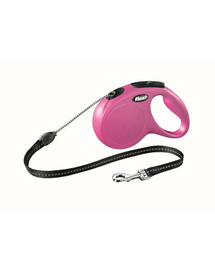 Flexi New Comfort M automatinis virvinis pavadėlis 5 m rožinis