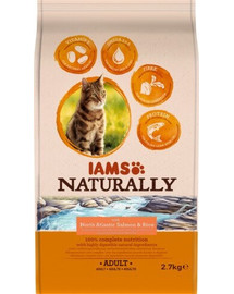 IAMS Naturally Adult Cat with North Atlantic Salmon & Rice 2,7 kg