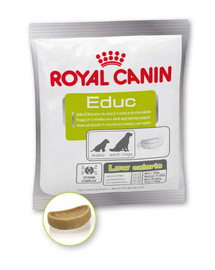 ROYAL CANIN Educ 0,05 kg on maius, mis on mõeldud kutsikate (üle 2 kuu vanuste) ja täiskasvanud koerte treenimiseks.