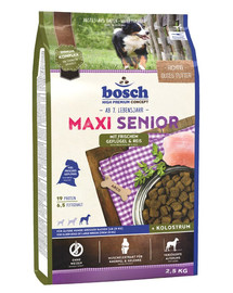 Bosch Maxi Senior linnuliha ja riisiga 2,5 kg