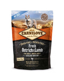 CARNILOVE Fresh Adult small breed jaanalind ja lambaliha 1,5 kg