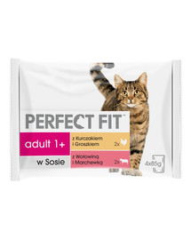 PERFECT FIT Cat Adult 1+ Mixed Meaty lihakonserv 4*85 g