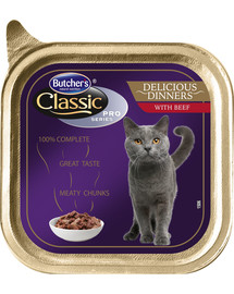 BUTCHER'S Classic Delicious Dinner Cat veiseliha tükkidega kastmes100 g