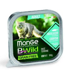 MONGE Bwild Cat Adult Kassipasteet tursaga 100 g