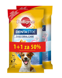 PEDIGREE DentaStix (väikestele tõugudele) koerte hambahooldustooted 7 tk - 180 gx5 1 + 50% TASUTA