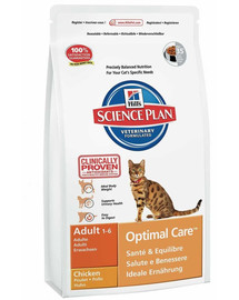 HILL'S Science Plan Feline Adult Optimal Care Chicken 30 kg (2 x 15 kg)