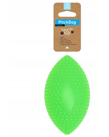 PULLER Pitch Dog sport ball green ragbi pall koertele roheline 9 cm x 14 cm