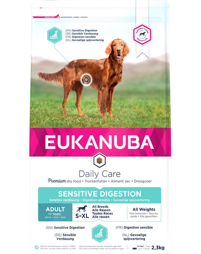 EUKANUBA Daily Care Adult Sensitive Digestion All Breeds Chicken tundlikule seedimisele 2,3 kg