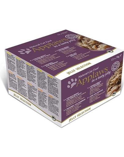 APPLAWS Cat Tin Multipack Jelly Selection 4x(12x70g) kasside märgtoit - erinevad maitsed