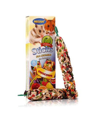 MEGAN Sticks hamstritele puuvili 2 tk.