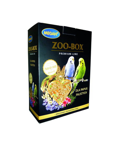 MEGAN Zoo-Box Premium Line viirpapagoidele 750g universaalsegu