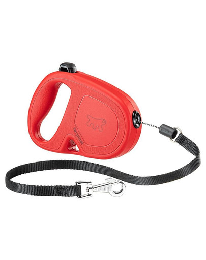 FERPLAST Flippy One Cord S Automaatne jalutusrihm 4,5 m punane