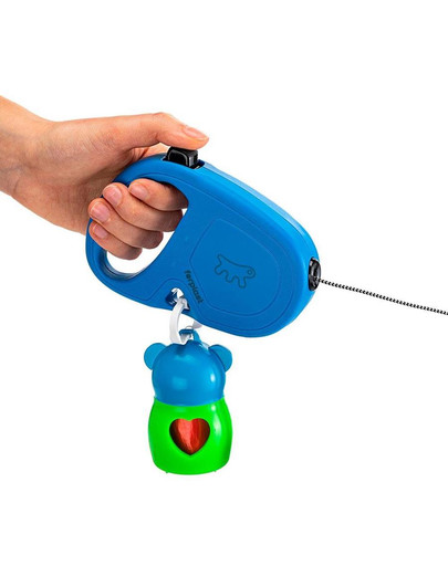 FERPLAST Flippy One Cord S Automaatne jalutusrihm 4,5 m sinine