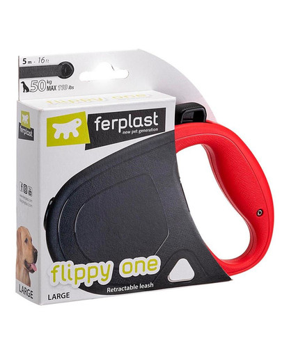 FERPLAST Flippy One Tape L Automaatne jalutusrihm 5 m punane