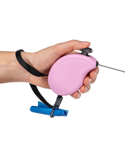 FERPLAST Flippy One Cord Mini Automaatne jalutusrihm 3 m roosa
