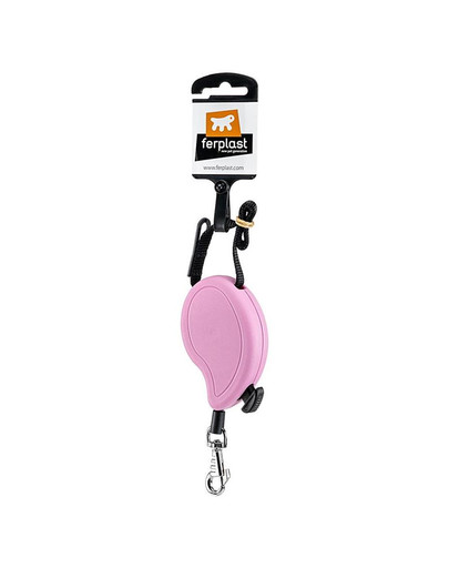 FERPLAST Flippy One Cord Mini Automaatne jalutusrihm 3 m roosa