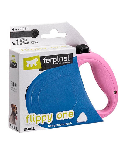 FERPLAST Flippy One Tape S Automaatne jalutusrihm 4 m roosa