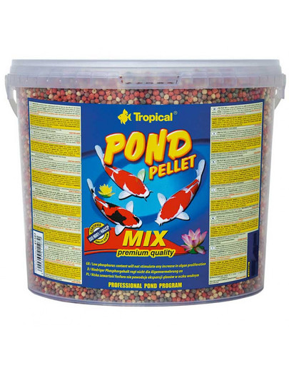 TROPICAL POND Pellet mix 5 l (700 g) toit ööliblikatele, kuldkaladele ja teistele dekoratiivküprinidele