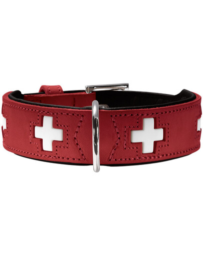 HUNTER Swiss odinis antkaklis dydis S-M (42) 35-39,5/2,6 cm raudonas