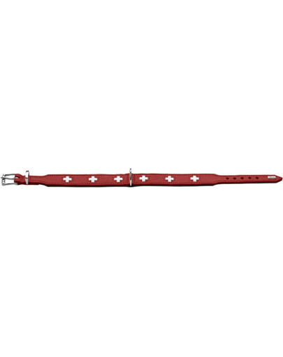 HUNTER Swiss odinis antkaklis dydis S-M (42) 35-39,5/2,6 cm raudonas
