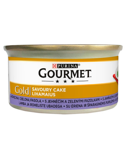 GOURMET Gold Savoury Cake Lambaliha ja roheliste ubadega 24 x 85 g