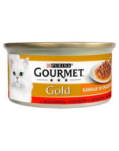 GOURMET Gold Sauce Delights veiseliha 24x85 g kasside märja toiduga