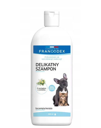 FRANCODEX Õrn šampoon kassipoegadele ja kutsikatele 200 ml