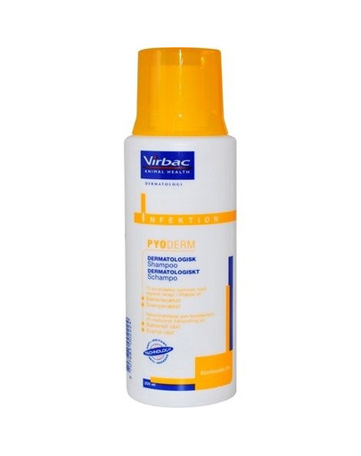 VIRBAC Pyoderm dermatoloogiline, antibakteriaalne ja seenevastane šampoon 200 ml