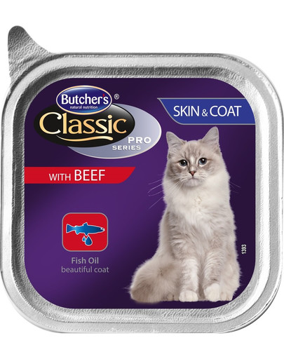 BUTCHER'S Classic Skin&Coat Cat pasteet veiselihaga 100 g
